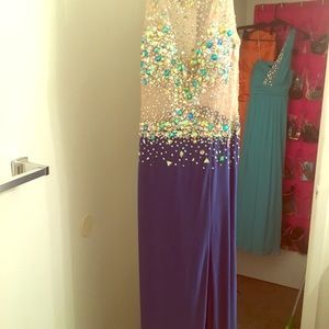 Custom Blue Prom Dress